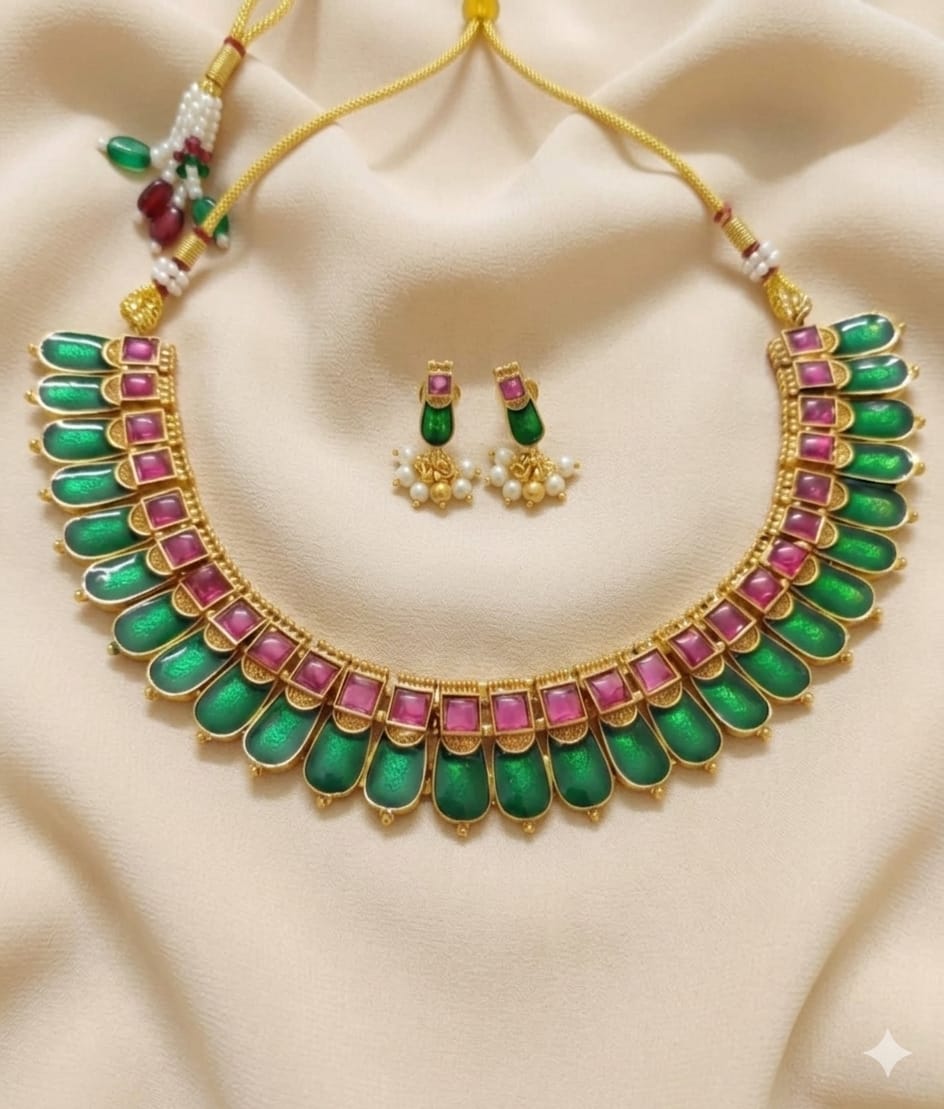 Temple Style Nagapadam Necklace Set