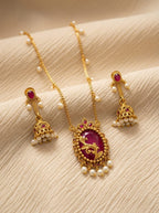 Pearl Drop Pendant Necklace Set