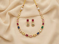 Elegant Multicolor Stone Necklace Set