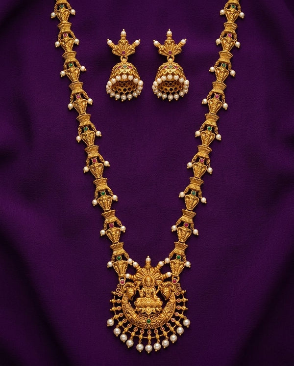 Lakshmi Pearl Long Necklace Set