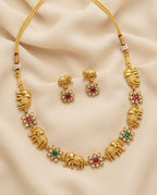 Antique Elephant Motif Necklace Set