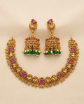 Peacock Design Statement Necklace Set