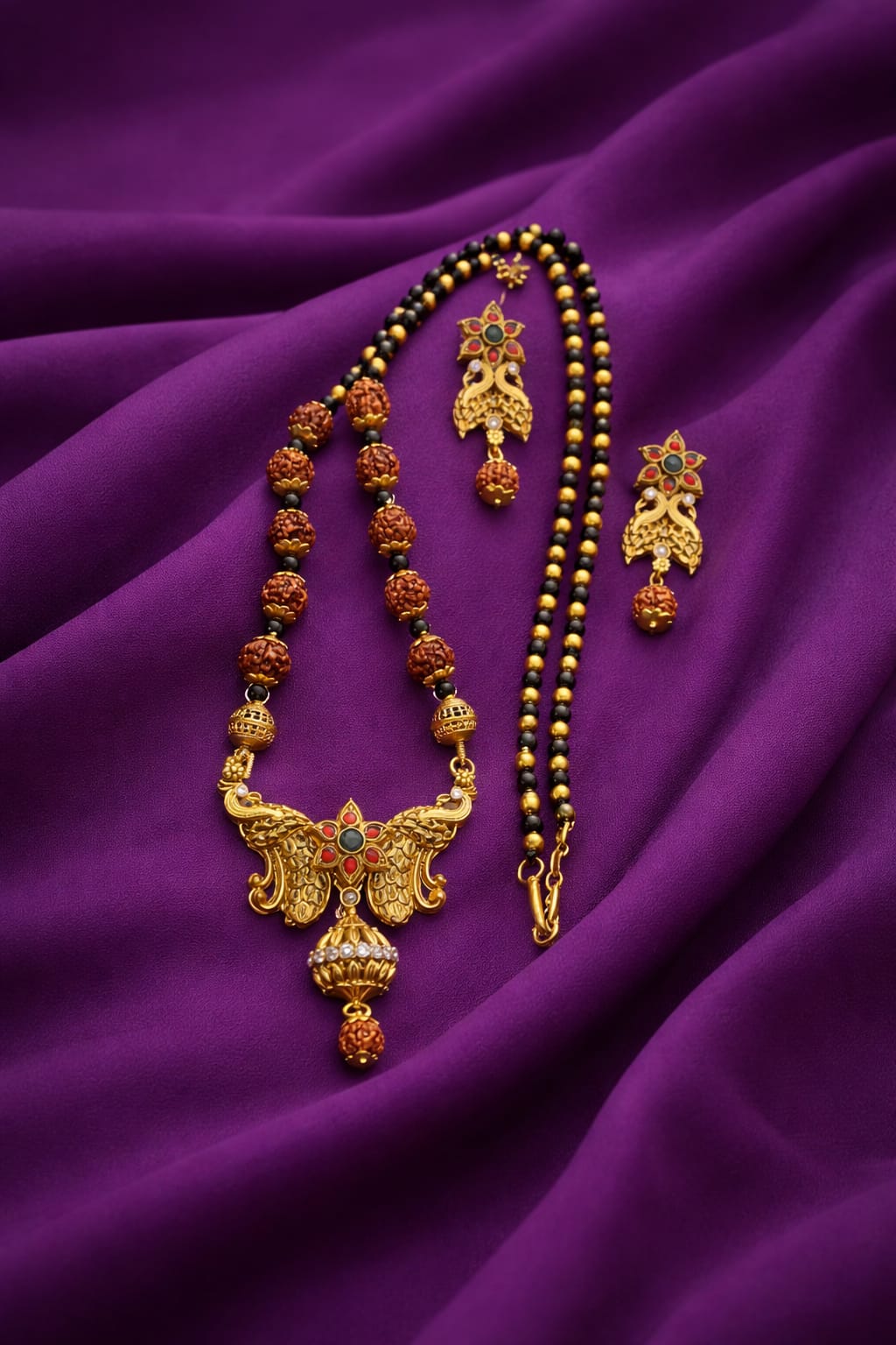 Rudraksha Inspired Mangalsutra Set