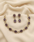 AD Aqua Crystal Necklace Set
