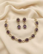 AD Aqua Crystal Necklace Set
