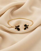 Black Butterfly Bracelet Ring Set - ae