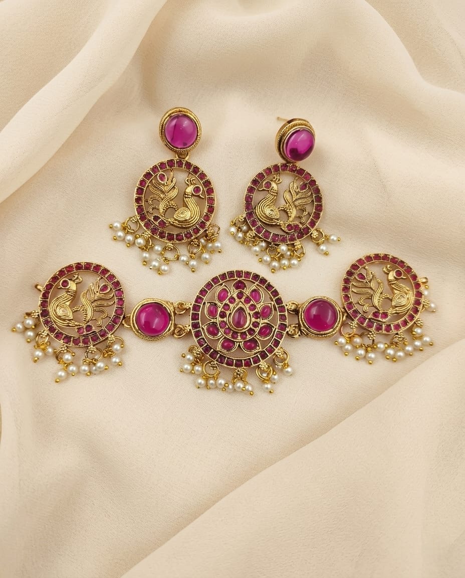 Maharani Peacock Jewellery Set