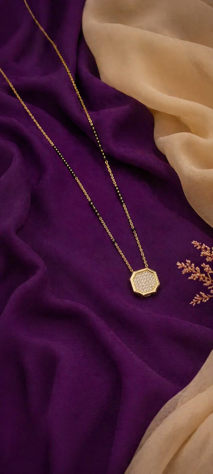 Hexagon Charm Mangalsutra