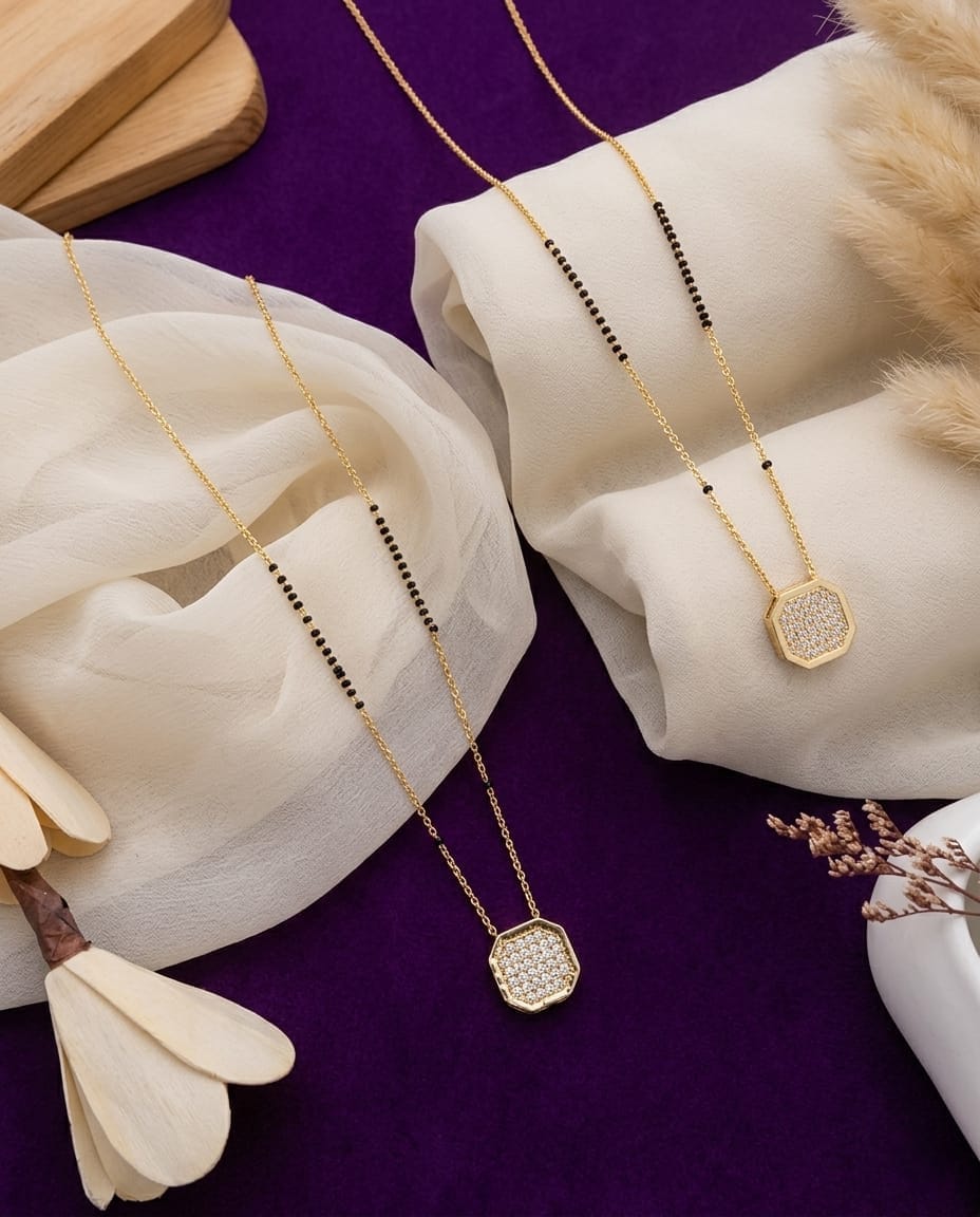 Hexagon Charm Mangalsutra