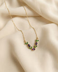 Amethyst Leaf Charm Necklace