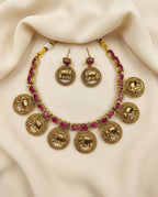 Royal Elephant Temple Jewellery Set