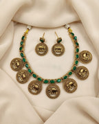 Royal Elephant Temple Jewellery Set