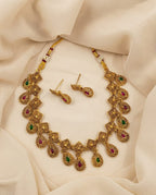 Emerald Drop Traditional Necklace Set