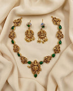 Lakshmi Peacock Stone Necklace Set