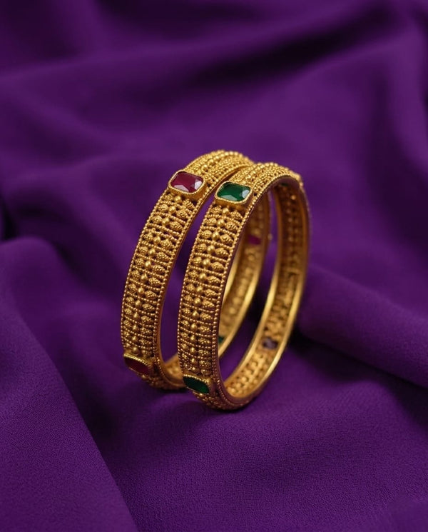 Antique Ruby Green Bangles