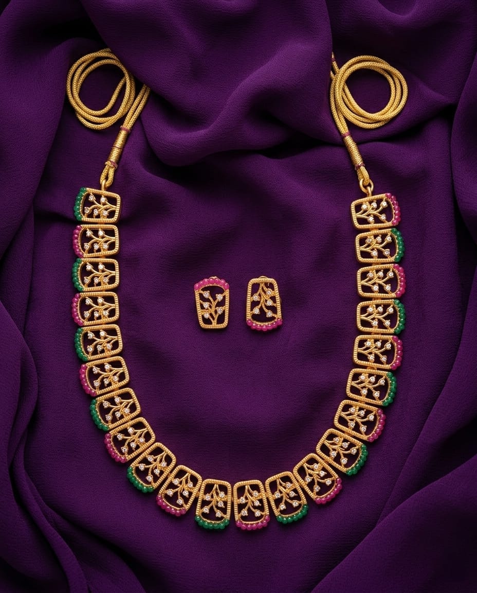 Royal Vine Bead Necklace Set