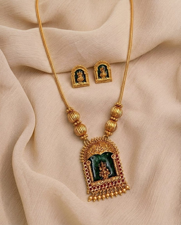 Antique Gold Temple Necklace Set