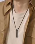 Black Bar Pendant Chain