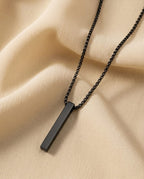 Black Bar Pendant Chain