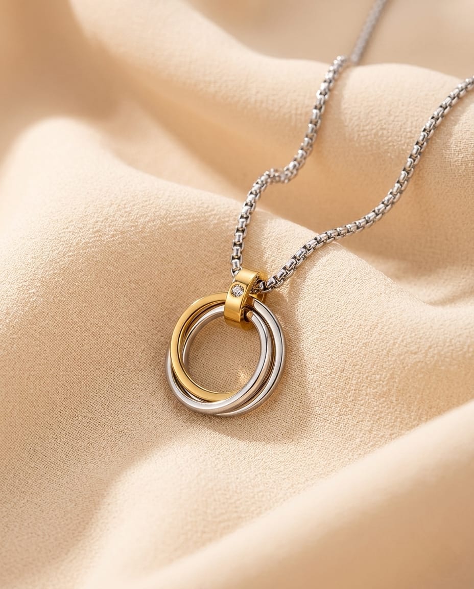 Dual Ring Pendant Chain