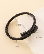 Men’s Black Cable Bracelet