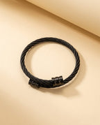 Men’s Black Cable Bracelet