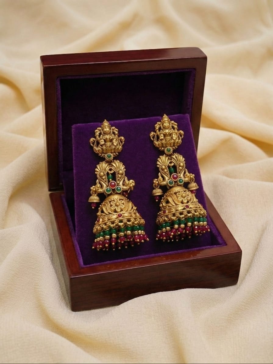 Antique Lakshmi Jhumka Earrings
