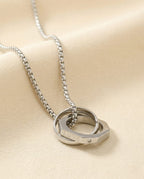 Silver Hexa Ring Pendant Chain