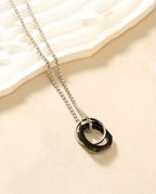 Two Tone Ring Pendant Chain
