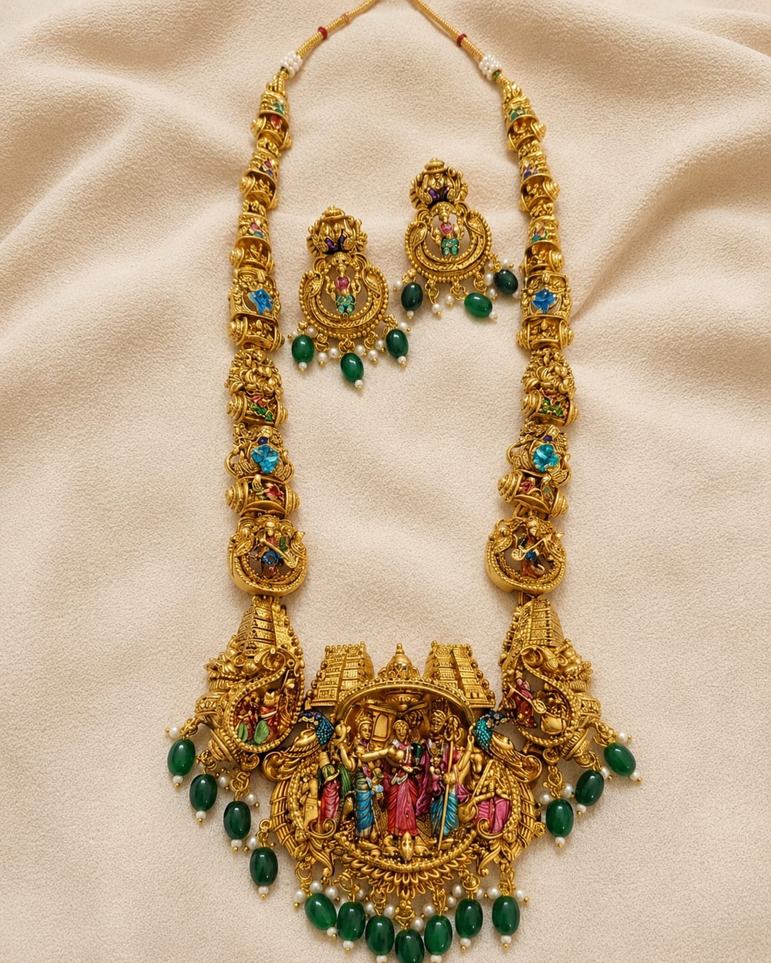 Grand Temple Design Long Necklace Set