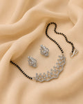 Silver Curve Mangalsutra Set