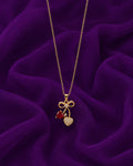 Bow Heart Pendant Necklace