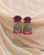 Lotus Charm Jhumka Earrings