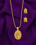 Radha Krishna Pendant Necklace Set
