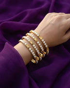 Pearl Stone Bangle Set