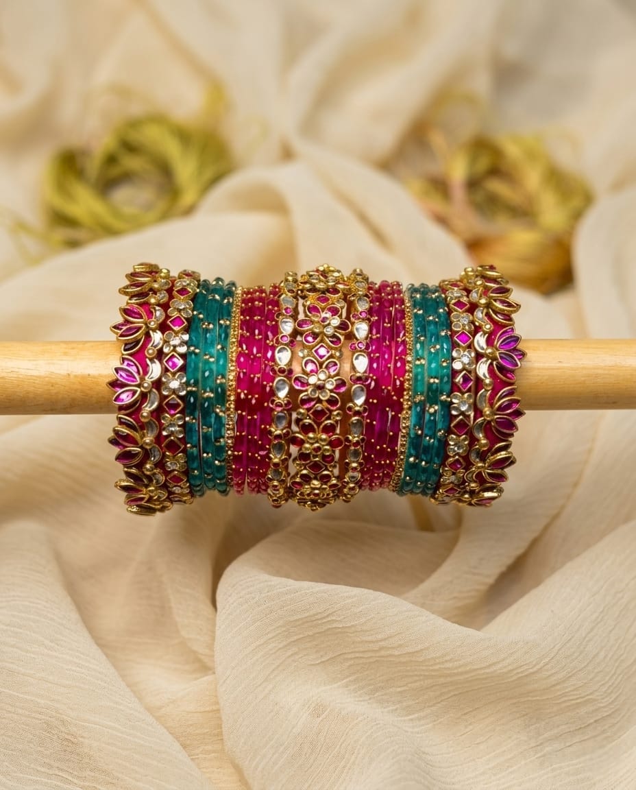 Traditional Meena Bangle Set