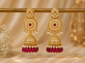Royal Ruby Pearl Jhumka Earrings