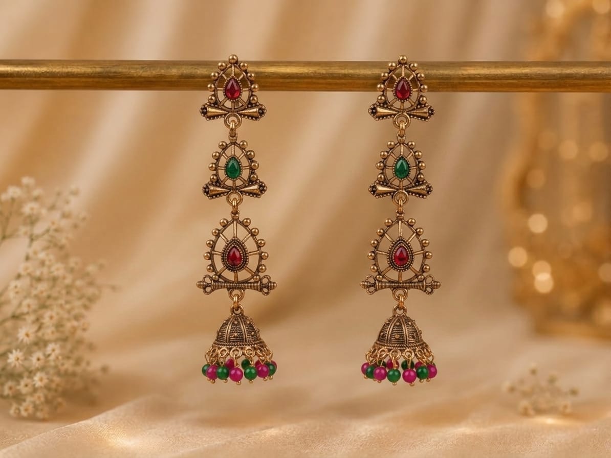 Long Drop Jhumkas