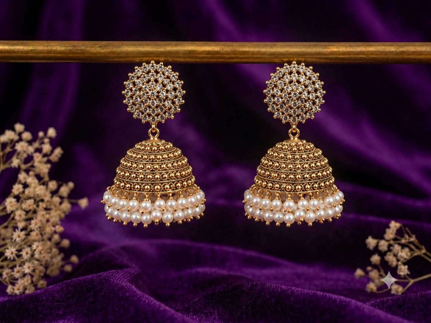 Pearl Jhumka Earrings