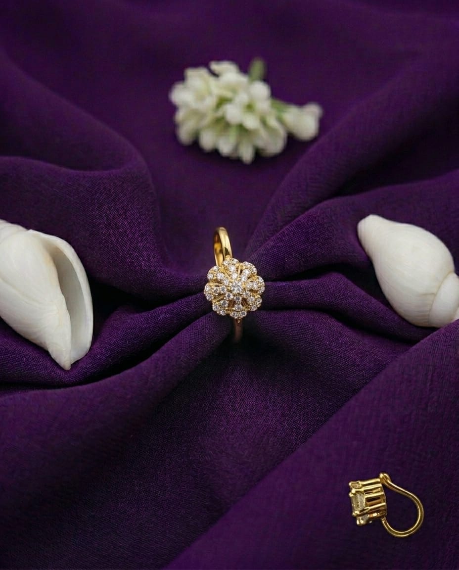 Crystal Floral Nose Ring