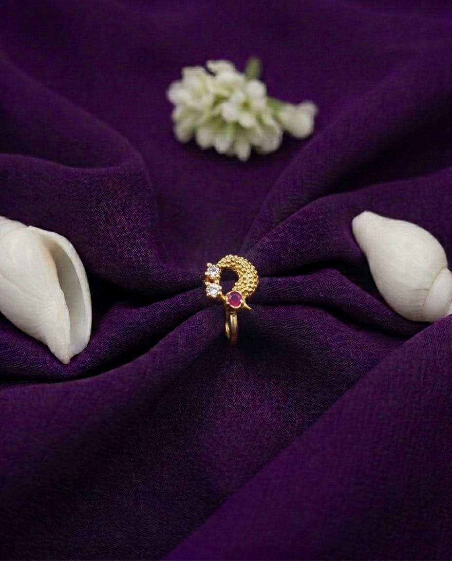 Peacock Charm Nose Ring
