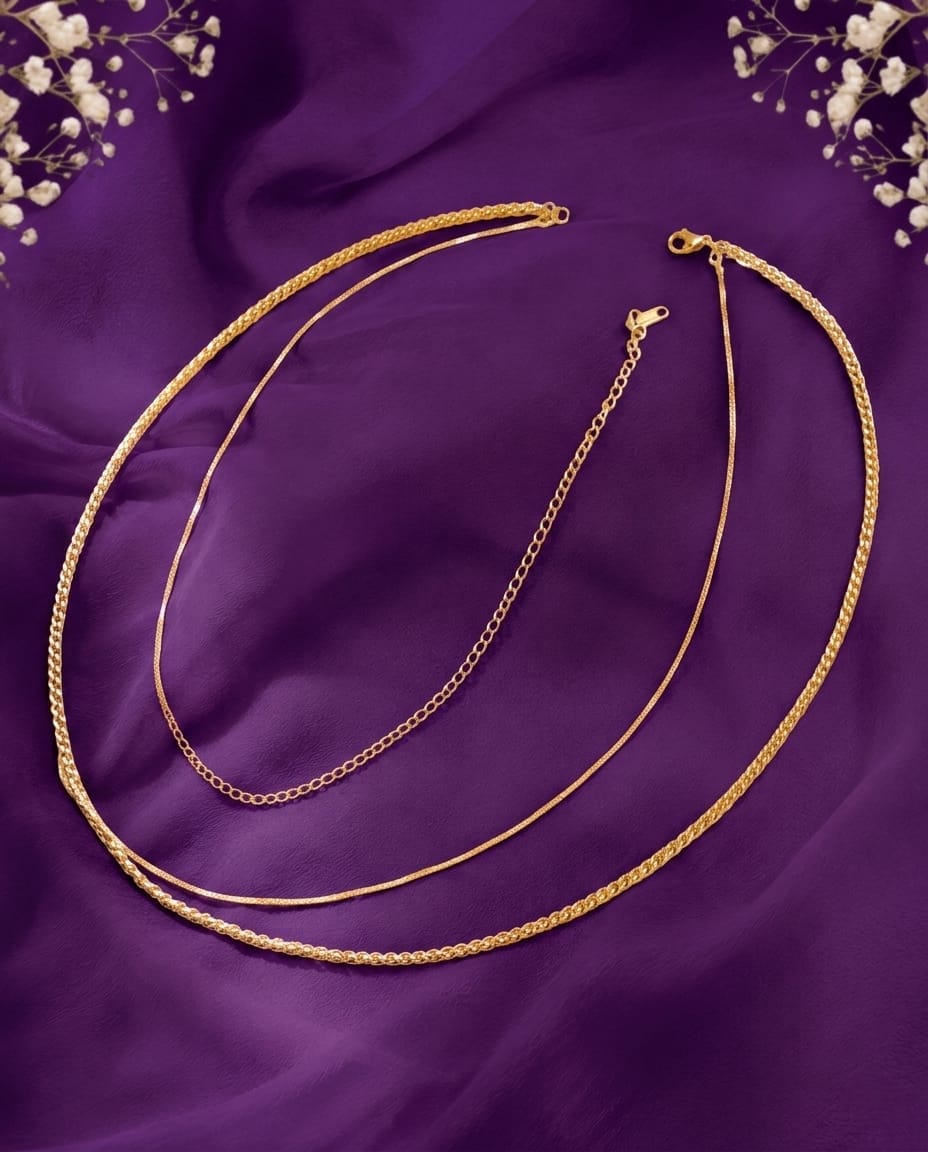 Golden Layered Waist Chain Set