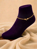 Gold-Tone Infinity Heart Anklet