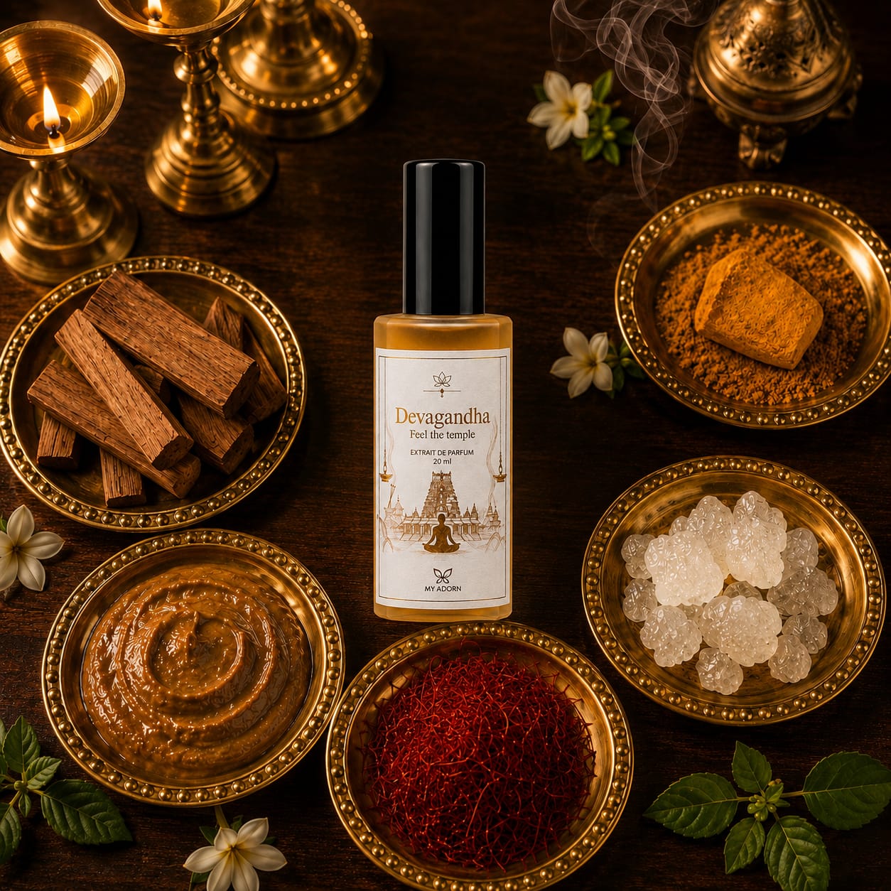 Devagandha (ദേവഗന്ധ) Temple Fragrance Perfume 20ml | Extrait de Parfume