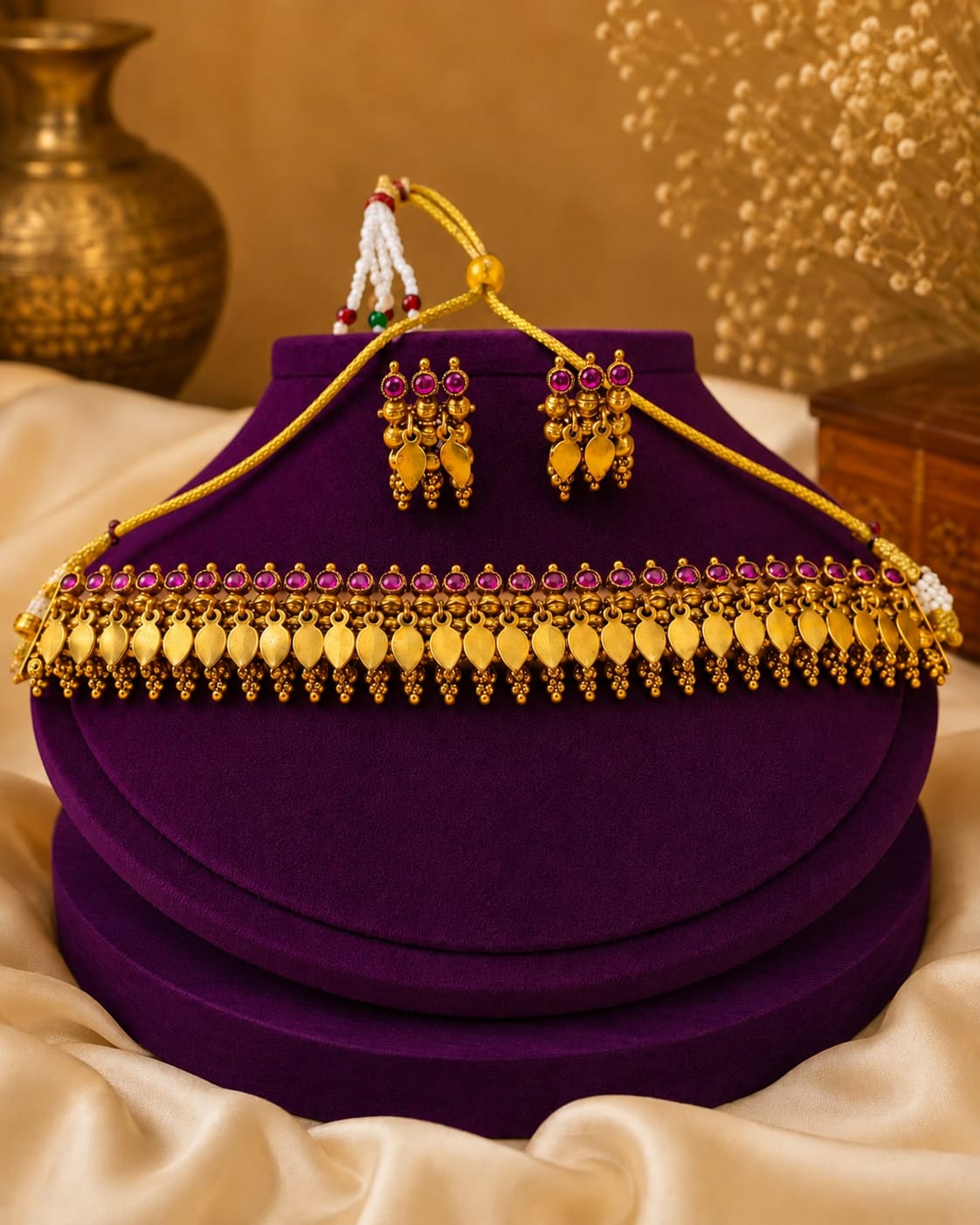 Traditional Elakkathali Necklace Set - ae