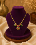 Traditional Palakka Ruby Pendant Necklace