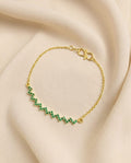 Stone Zigzag Chain Bracelet