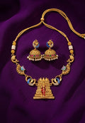 Royal Lakshmi Peacock Temple Jewellery Set-ae
