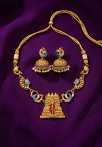 Royal Lakshmi Peacock Temple Jewellery Set-ae