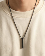 Black Bar Pendant Chain